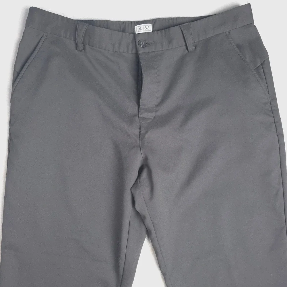 Adidas Men Gray Golf Pants Flat Front Straight Fit Size‎ 38x30